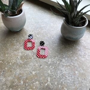 J. Crew striped and polka dot earrings
